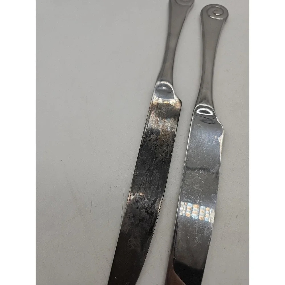 9 x Robert Welch‎ Helmick Ammonite Bright Stainless Pistol Knives 9 ¾
